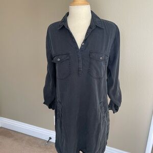 Saks Fifth Avenue Charcoal Shirt Dress